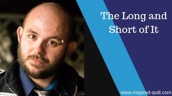 A blog feature image showing a headshot of author James Webster with the title 'The Long and Short of It' over the top