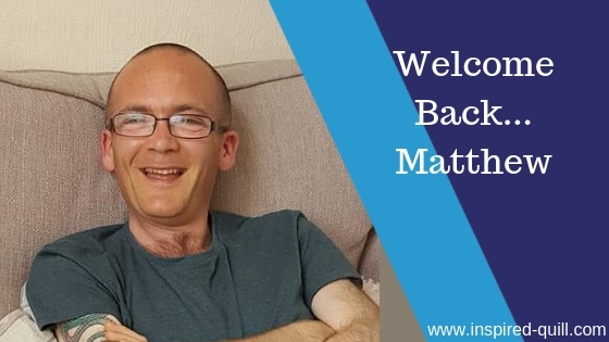 A blog feature image showing a headshot of author Matthew Munson with the title 'Welcome Back Matthew' over the top